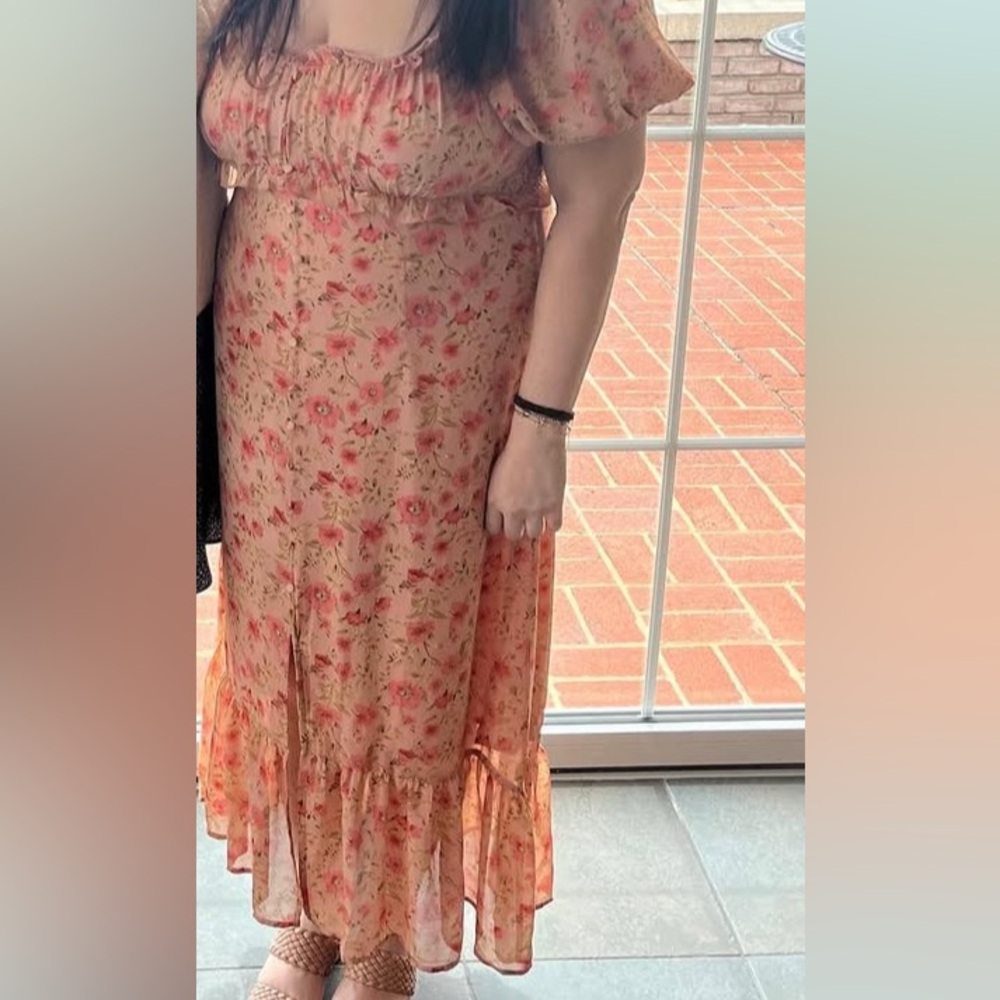 Astr Pink Floral Maxi Dress - Picture 6 of 6